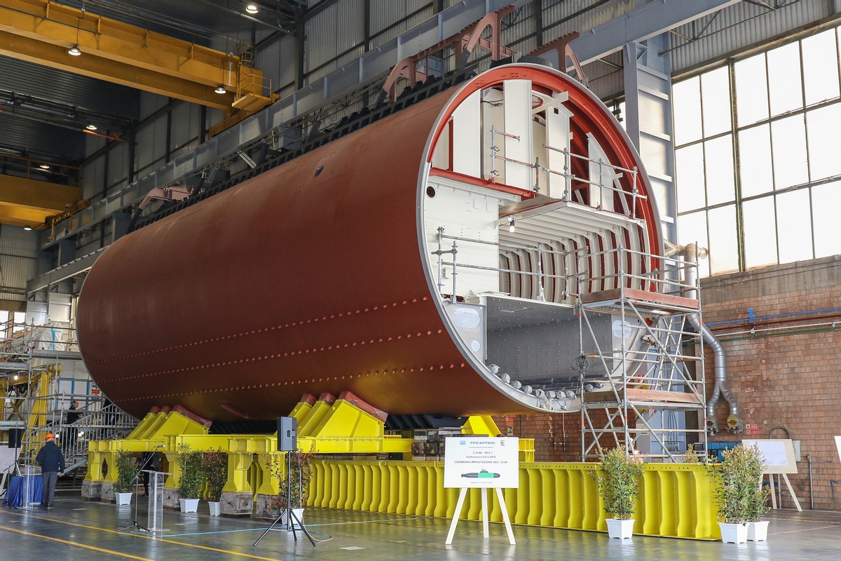 Italy Starts Building Next-Gen U-212NFS Submarine for Navy | 2029 Delivery